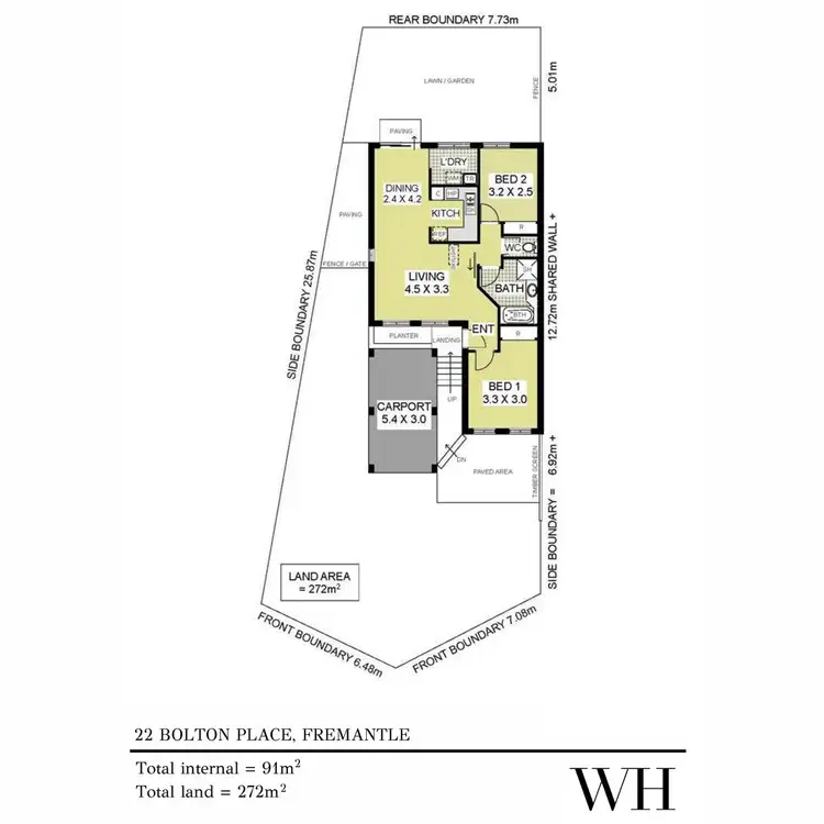Floorplan of Homely house listing, 22 Bolton Place, Fremantle WA 6160