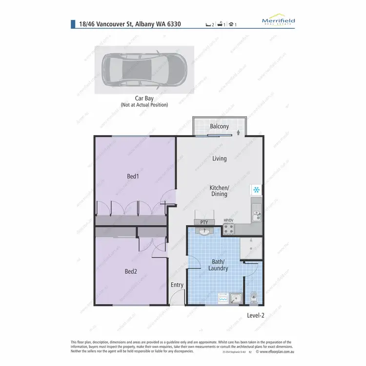 Floorplan of Homely unit listing, 18/46 Vancouver Street, Albany WA 6330
