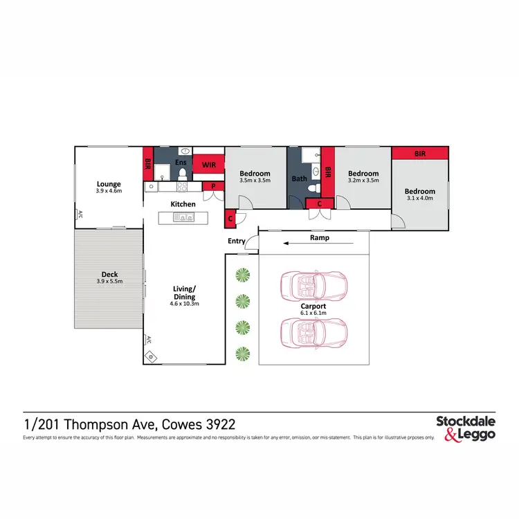 Floorplan of Homely house listing, 1/201 Thompson Avenue, Cowes VIC 3922