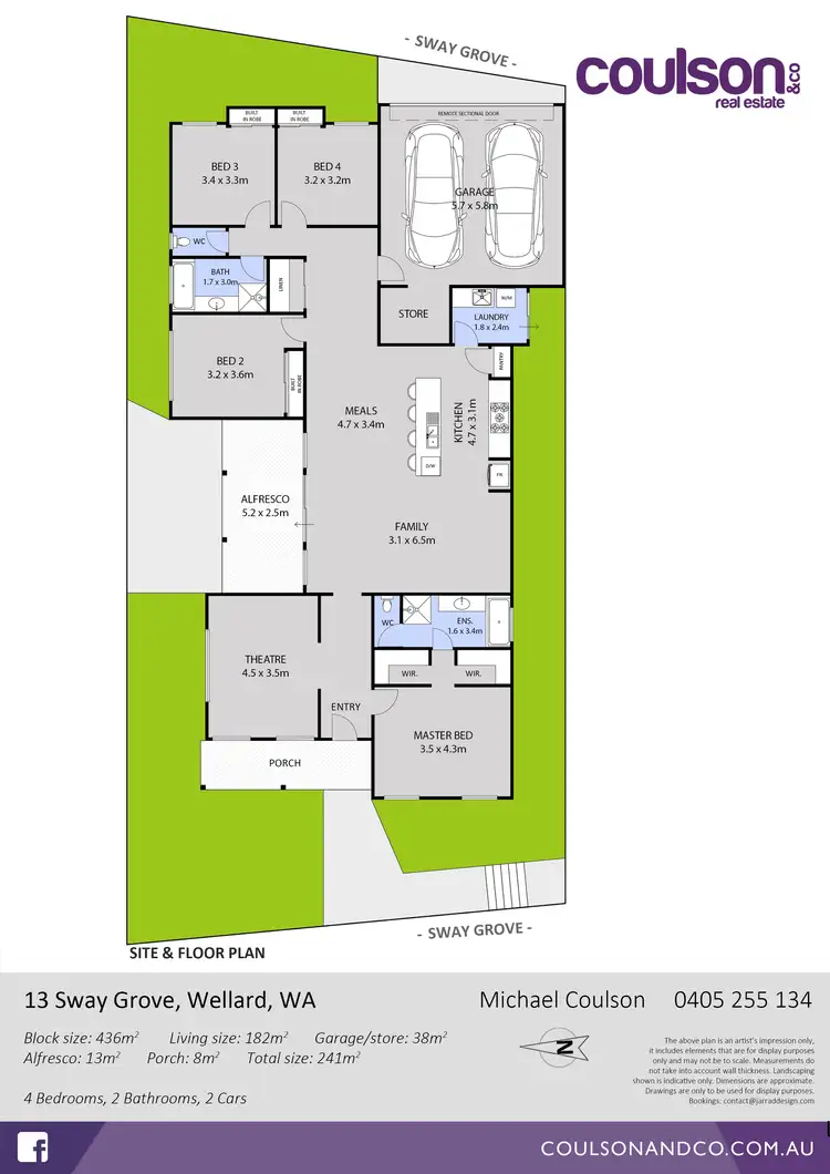 Floorplan of Homely house listing, 13 Sway Grove, Wellard WA 6170