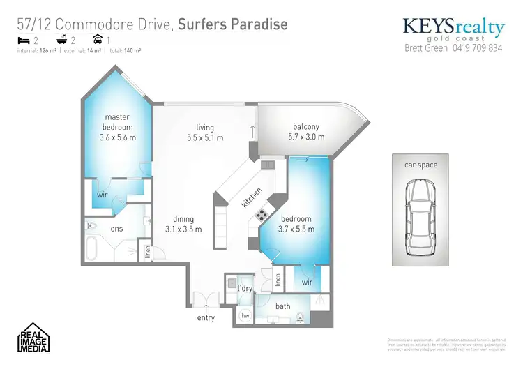 Floorplan of Homely apartment listing, 57/12 Commodore Drive, Paradise Waters QLD 4217