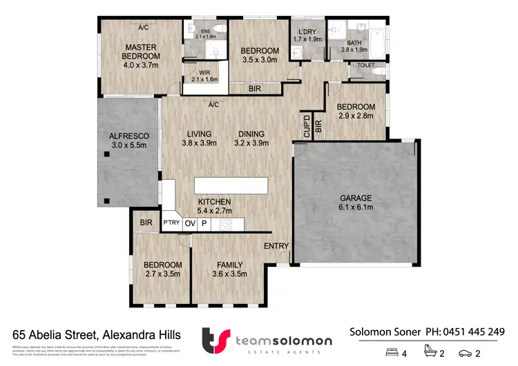 Floorplan of Homely house listing, 65 Abelia Street, Alexandra Hills QLD 4161