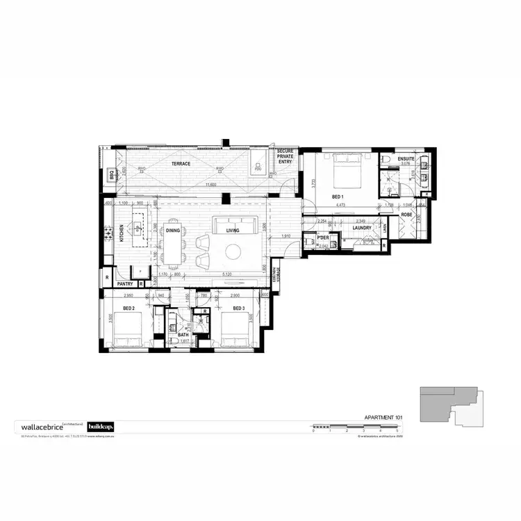 Floorplan of Homely apartment listing, 101/75 Main Street, Kangaroo Point QLD 4169