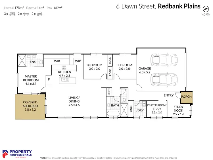 Floorplan of Homely house listing, 6 Dawn Street, Redbank Plains QLD 4301