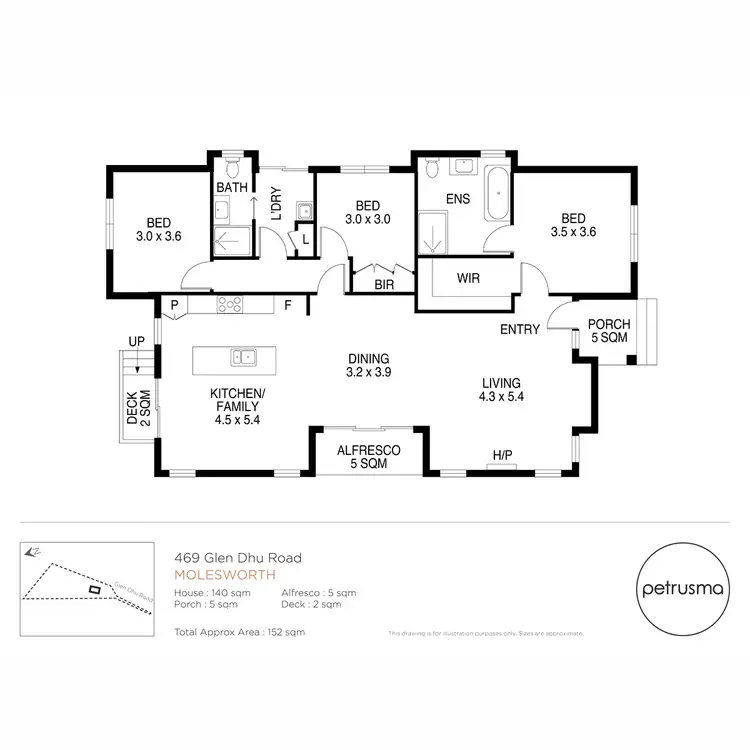 Floorplan of Homely house listing, 469a Glen Dhu Road, Molesworth TAS 7140