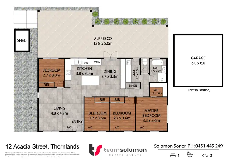 Floorplan of Homely house listing, 12 Acacia Street, Thornlands QLD 4164