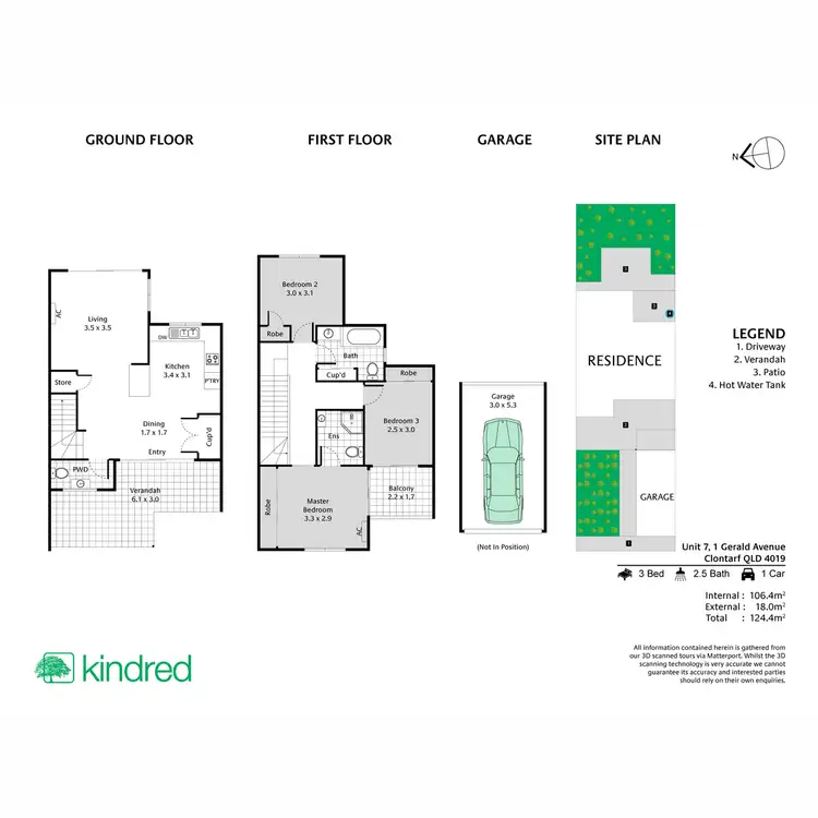 Floorplan of Homely townhouse listing, 7/1 Gerald Avenue, Clontarf QLD 4019