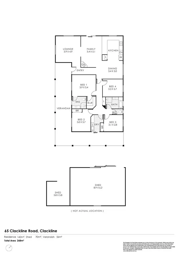 Floorplan of Homely house listing, 65 Clackline Road, Clackline WA 6564