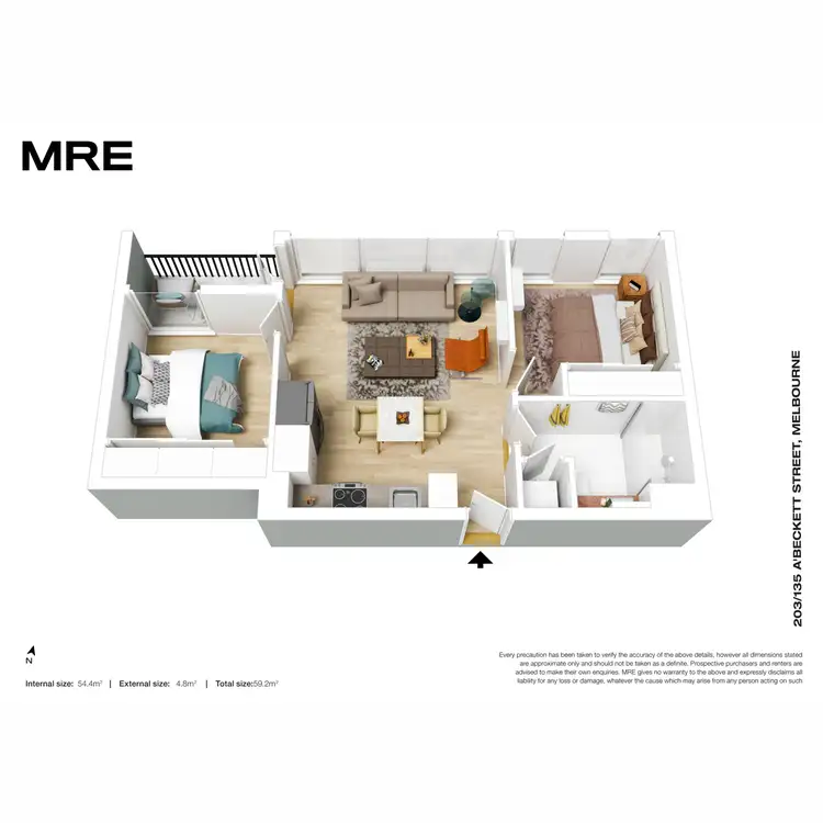 Floorplan of Homely apartment listing, 203/135 A'Beckett Street, Melbourne VIC 3000