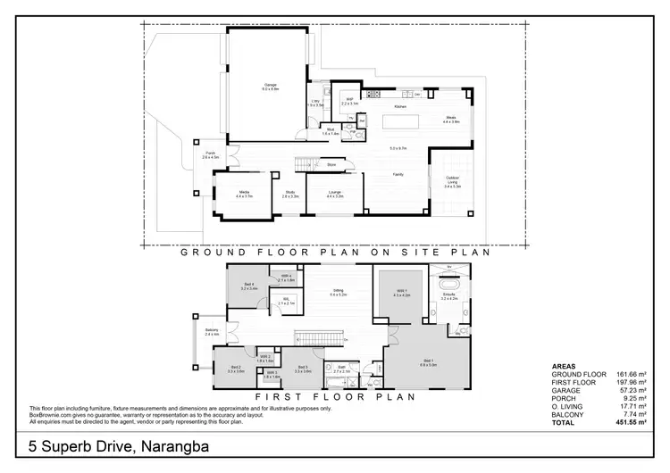 Floorplan of Homely house listing, 5 Superb Drive, Narangba QLD 4504