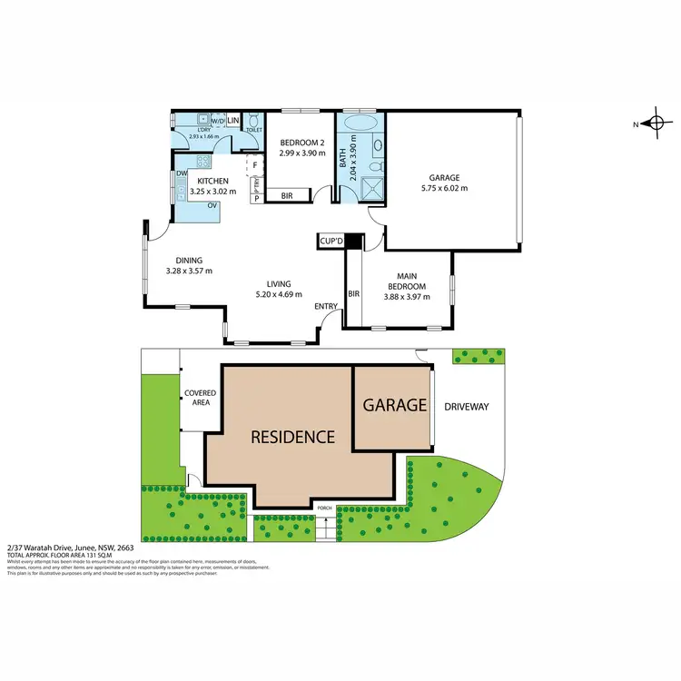 Floorplan of Homely townhouse listing, 2/37 Waratah Street, Junee NSW 2663