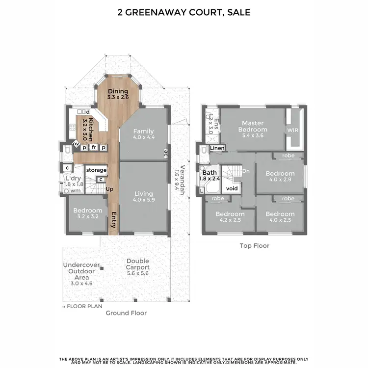 Floorplan of Homely house listing, 2 Greenaway Court, Sale VIC 3850