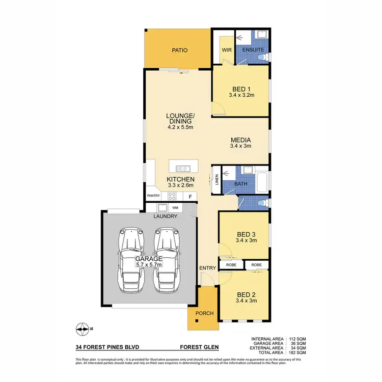 Floorplan of Homely house listing, 34 Forest Pines Boulevard, Forest Glen QLD 4556