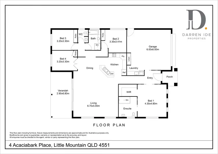 Floorplan of Homely house listing, 4 Acaciabark Place, Little Mountain QLD 4551