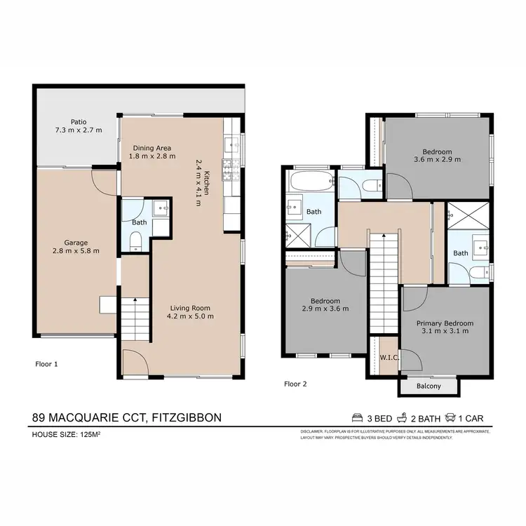 Floorplan of Homely house listing, 89 Macquarie Circuit, Fitzgibbon QLD 4018