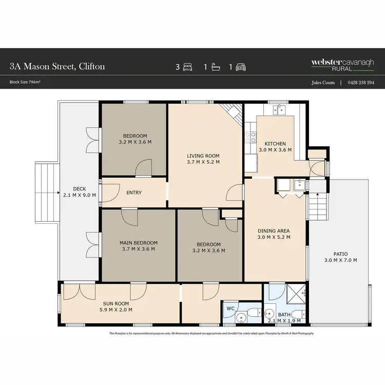Floorplan of Homely house listing, 3a Mason Street, Clifton QLD 4361