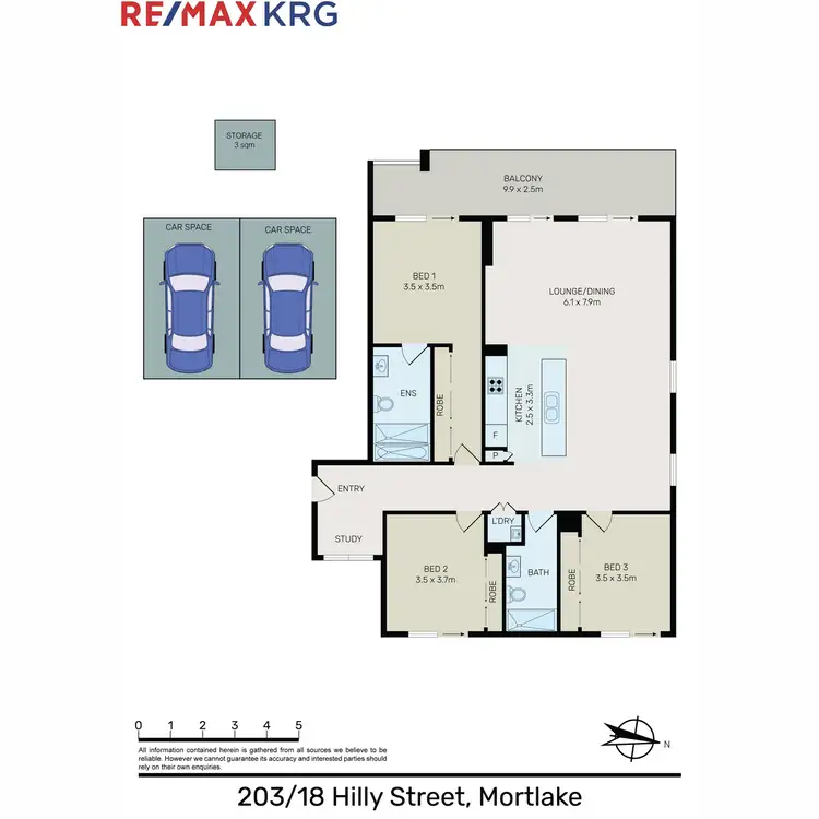Floorplan of Homely apartment listing, 203/18 Hilly Street, Mortlake NSW 2137