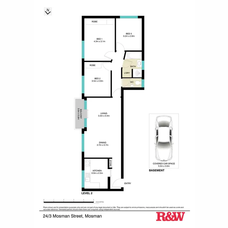 Floorplan of Homely apartment listing, 24/3 Mosman Street, Mosman NSW 2088