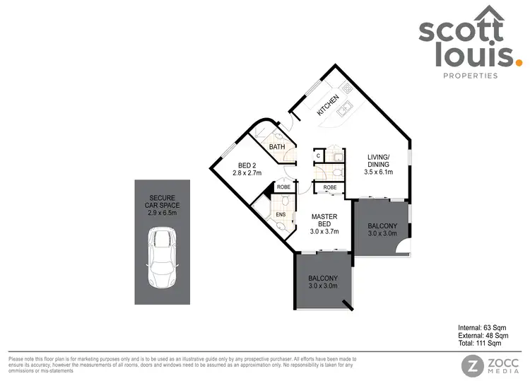 Floorplan of Homely apartment listing, 13/79 Edmund Street, Kings Beach QLD 4551