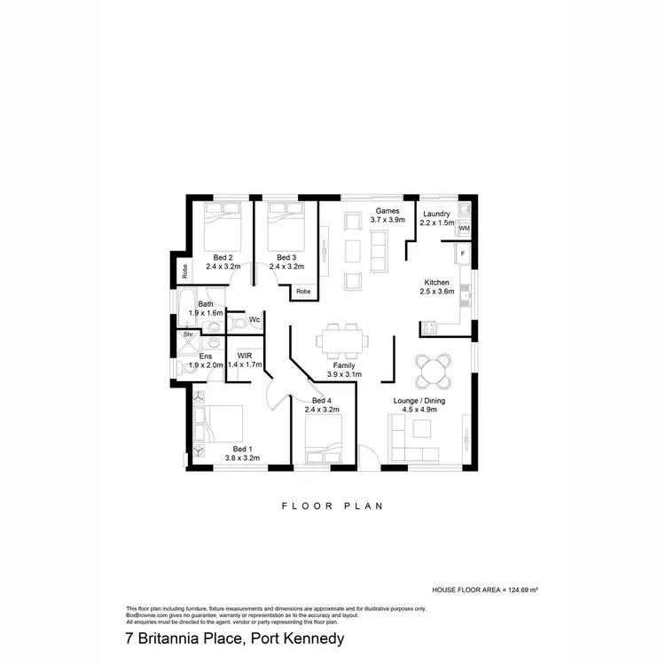 Floorplan of Homely house listing, 7 Britannia Place, Port Kennedy WA 6172