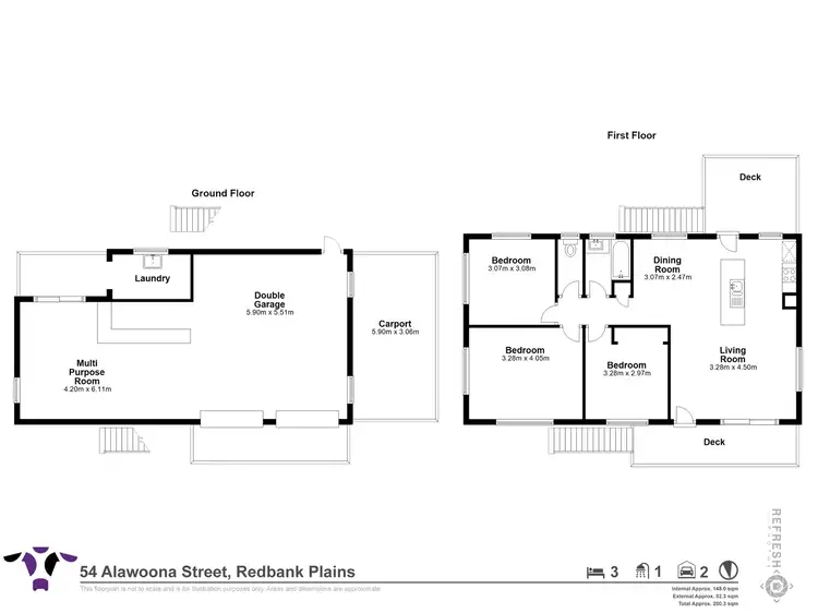 Floorplan of Homely house listing, 54 Alawoona Street, Redbank Plains QLD 4301
