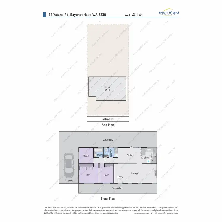 Floorplan of Homely house listing, 33 Yatana Road, Bayonet Head WA 6330