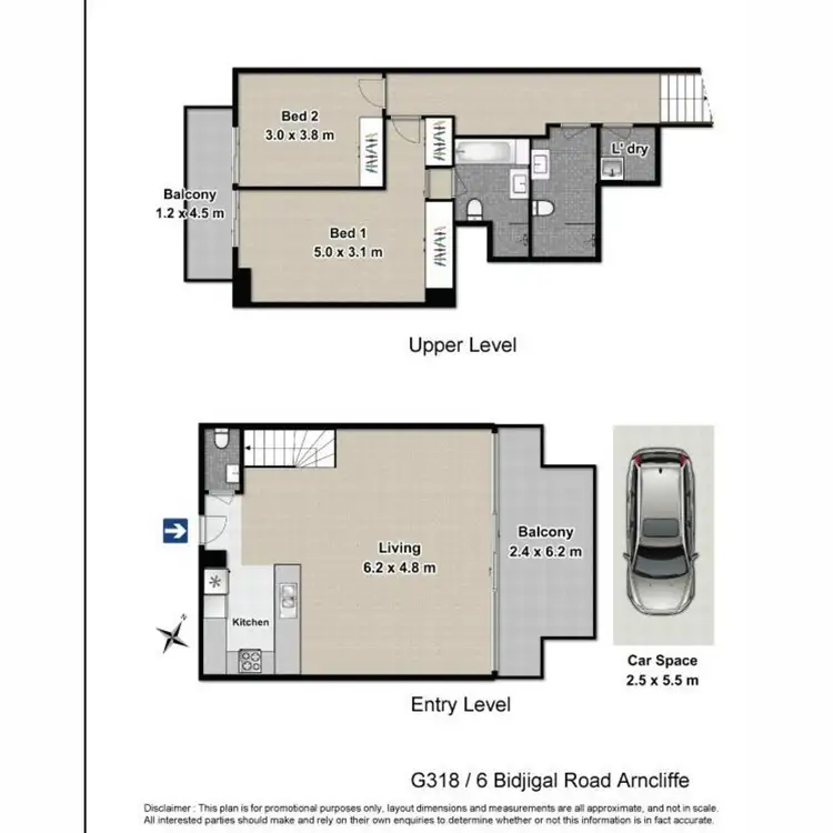 Floorplan of Homely apartment listing, G318/6 Bidjigal Road, Arncliffe NSW 2205
