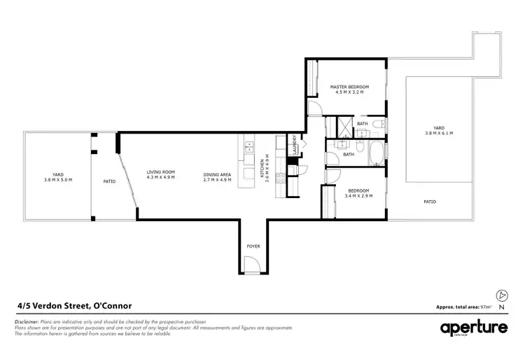 Floorplan of Homely apartment listing, 4/5 Verdon Street, O'connor ACT 2602