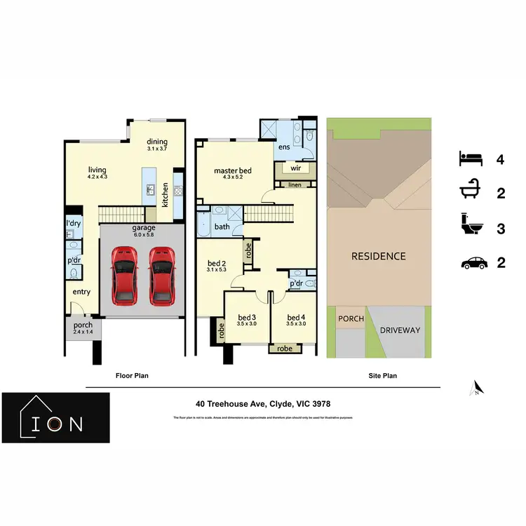 Floorplan of Homely townhouse listing, 40 Treehouse Avenue, Clyde VIC 3978