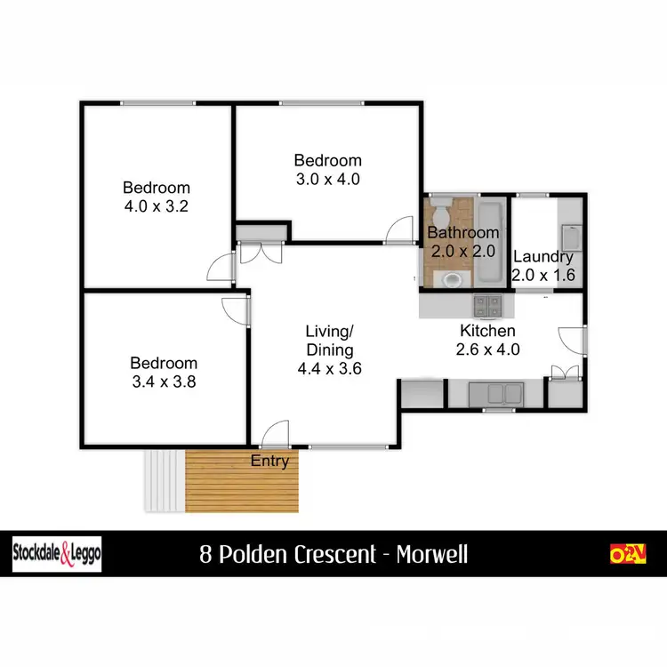 Floorplan of Homely house listing, 8 Polden Crescent, Morwell VIC 3840