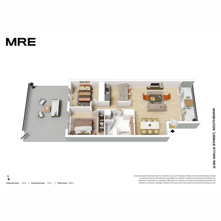 Floorplan of Homely apartment listing, 2/96 Wells Street, Southbank VIC 3006