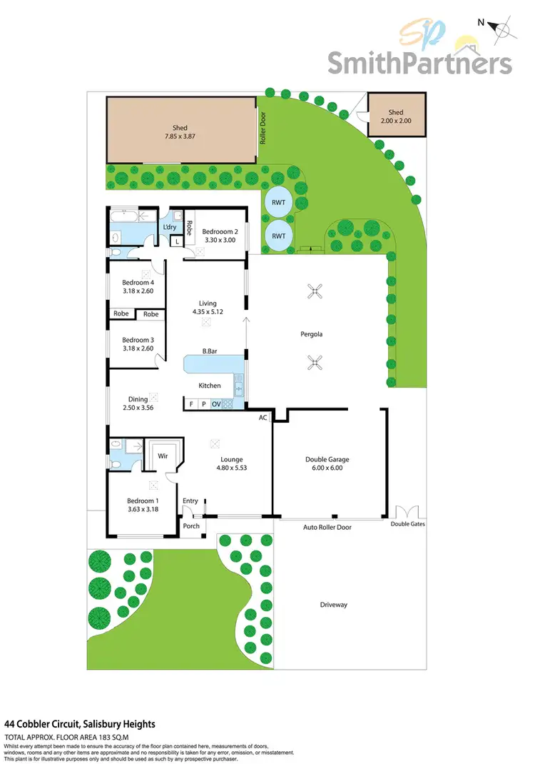 Floorplan of Homely house listing, 44 Cobbler Circuit, Salisbury Heights SA 5109