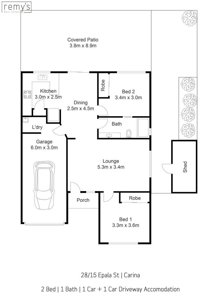 Floorplan of Homely townhouse listing, 28/15 Epala Street, Carina QLD 4152