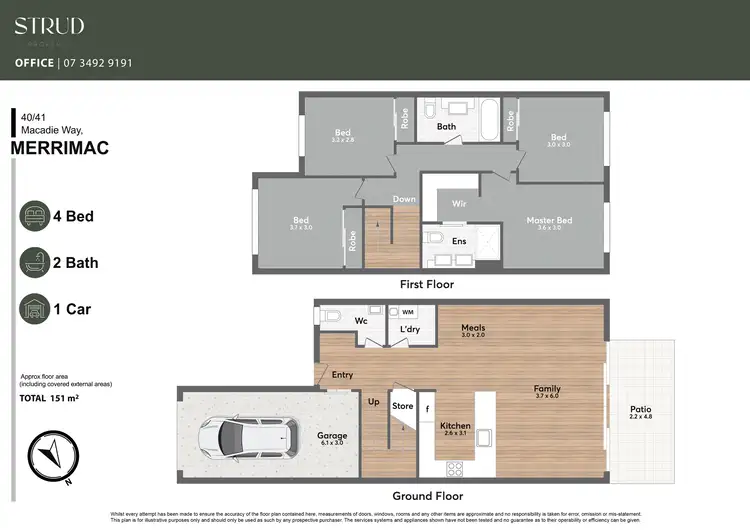 Floorplan of Homely townhouse listing, 40/41 Macadie Way, Merrimac QLD 4226