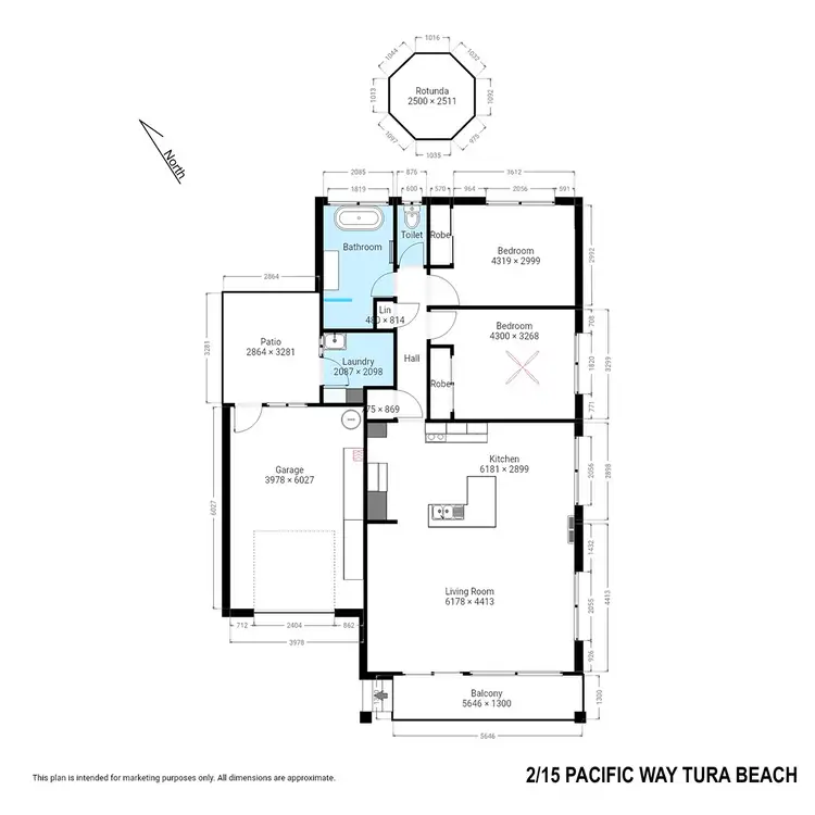 Floorplan of Homely townhouse listing, 2/15 Pacific Way, Tura Beach NSW 2548