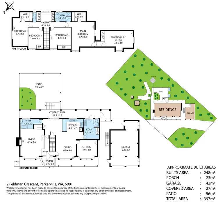 Floorplan of Homely house listing, 2 Feldman Crescent, Parkerville WA 6081