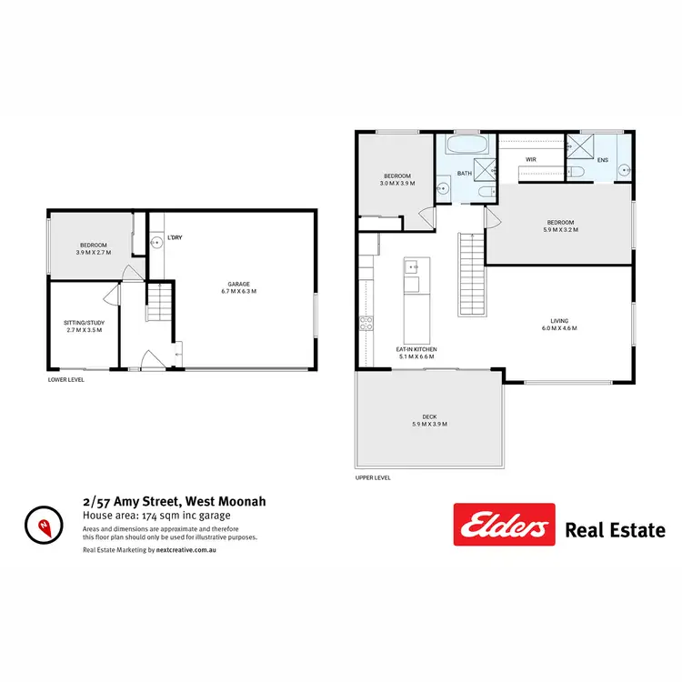 Floorplan of Homely unit listing, 2/57 Amy Street, West Moonah TAS 7009