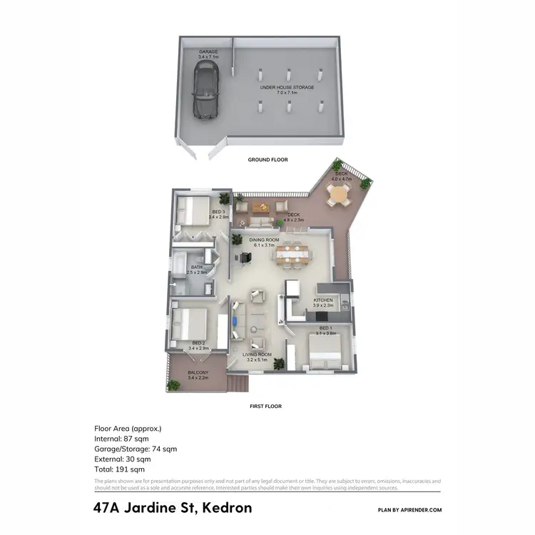 Floorplan of Homely house listing, 47A Jardine Street, Kedron QLD 4031