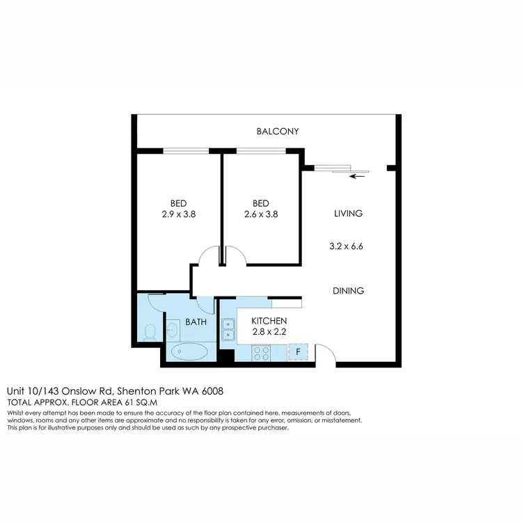 Floorplan of Homely apartment listing, 10/143 Onslow Road, Shenton Park WA 6008