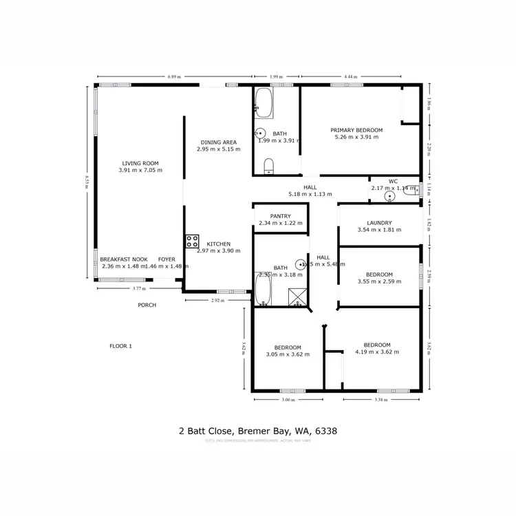 Floorplan of Homely house listing, 2 Batt Close, Bremer Bay WA 6338