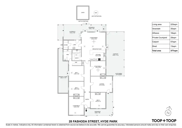 Floorplan of Homely house listing, 28 Fashoda Street, Hyde Park SA 5061