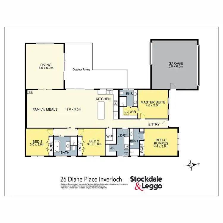 Floorplan of Homely house listing, 26 Diane Place, Inverloch VIC 3996