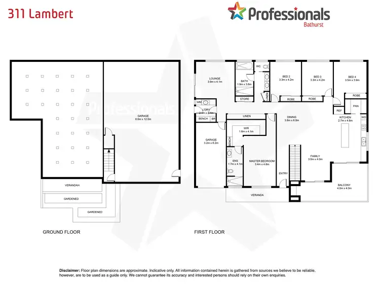 Floorplan of Homely house listing, 311 Lambert Street, Bathurst NSW 2795