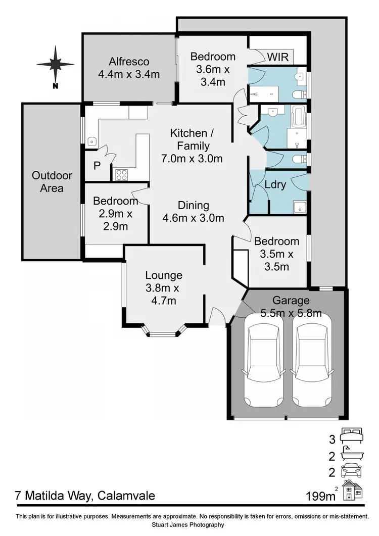 Floorplan of Homely house listing, 7 Matilda Way, Calamvale QLD 4116