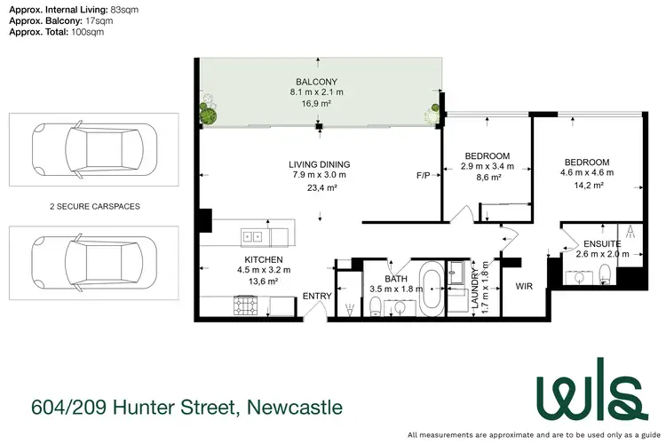Floorplan of Homely apartment listing, 604/209 Hunter  Street, Newcastle NSW 2300