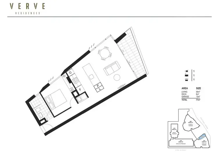 Floorplan of Homely apartment listing, 504/464 King Street, Newcastle NSW 2300