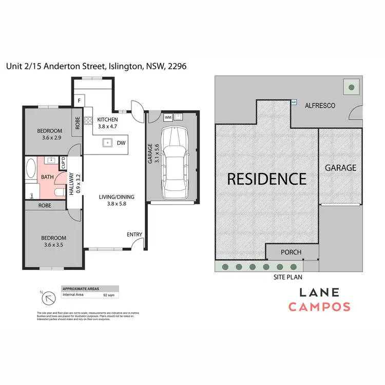 Floorplan of Homely villa listing, 2/15 Anderton Street, Islington NSW 2296