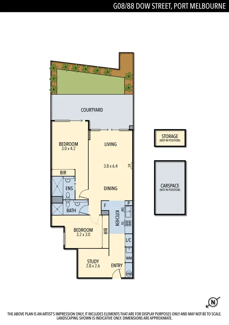 Floorplan of Homely apartment listing, G08/88 Dow Street, Port Melbourne VIC 3207