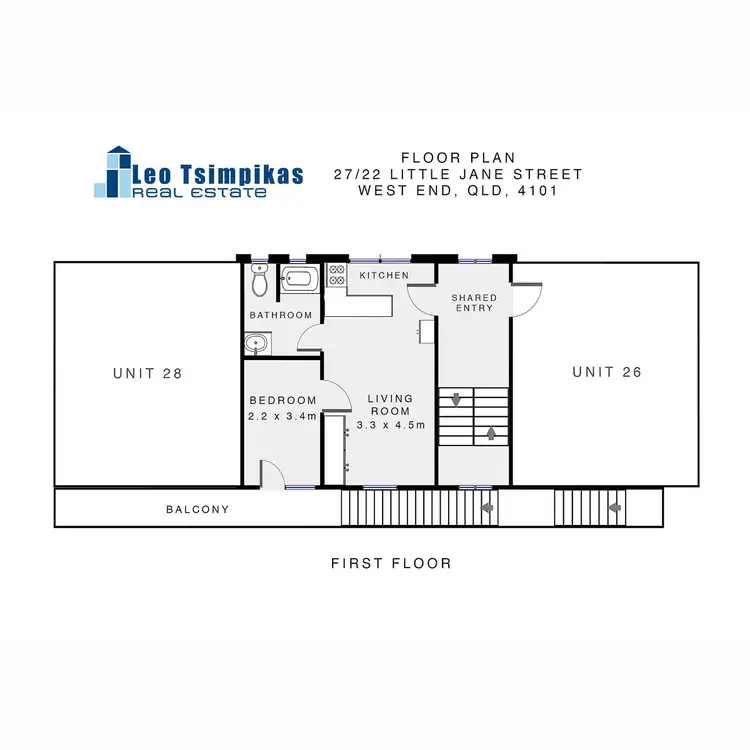 Floorplan of Homely unit listing, 27/22 Little Jane Street, West End QLD 4101