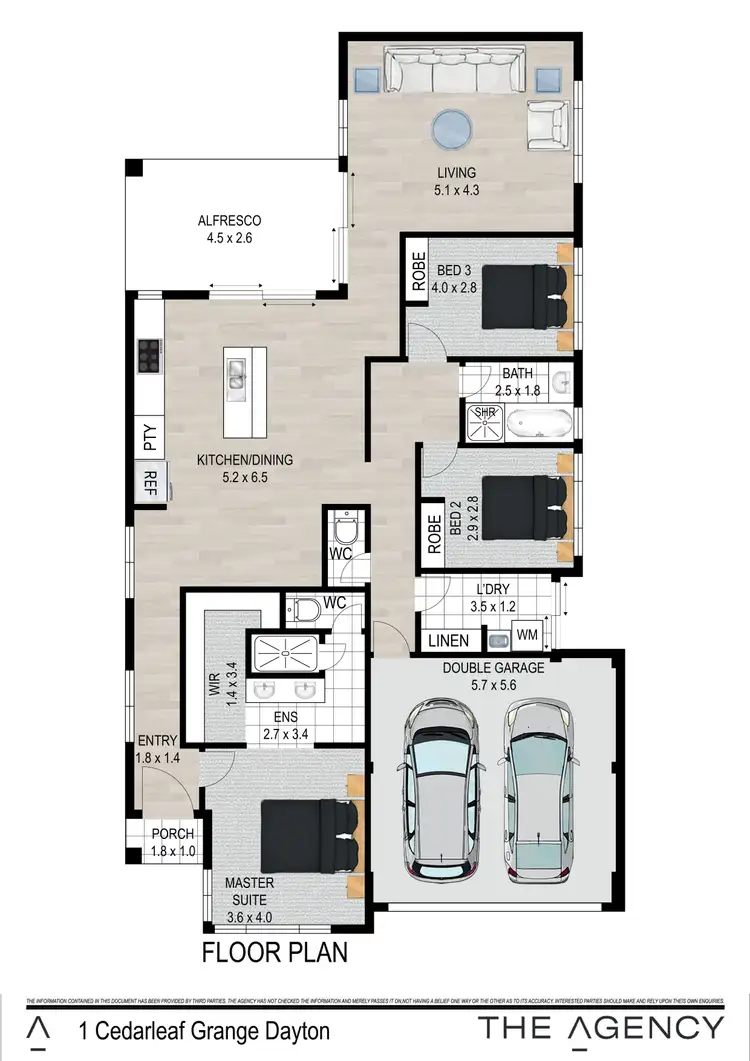 Floorplan of Homely house listing, 1 Cedarleaf Grange, Dayton WA 6055